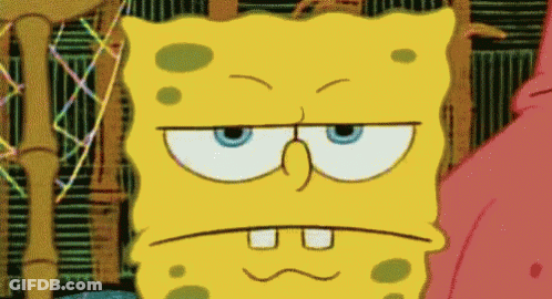 A Cartoon Of Spongebob And Patrick Making A Funny Face GIF
