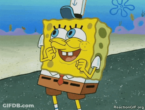 A Cartoon Of Spongebob Giving A Thumbs Up Sign GIF