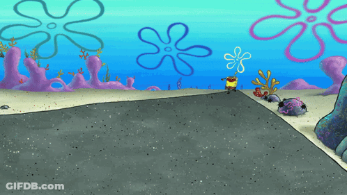 A Cartoon Of Spongebob In A Spongebob Squarepants Scene GIF