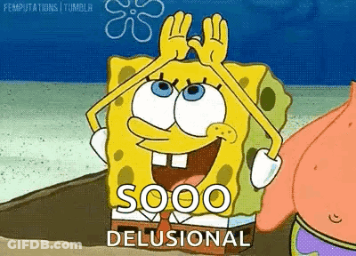 A Cartoon Of Spongebob Squarepants Making A Funny Face With His Hands Over His Head . GIF