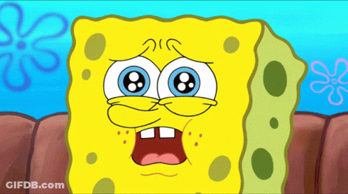 SpongeBob SquarePants With Flower Behind Him GIF