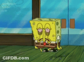 A Cartoon Of Spongebob Squarepants With A Sad Face GIF