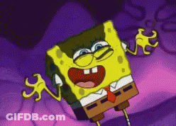 A Cartoon Of Spongebob Squarepants With His Mouth Open GIF