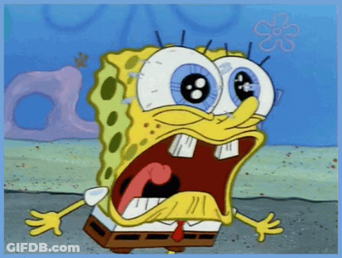 A Cartoon Of Spongebob Squarepants With His Mouth Open GIF