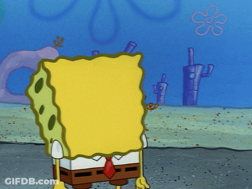 A Cartoon Of Spongebob Squarepants With His Mouth Open GIF