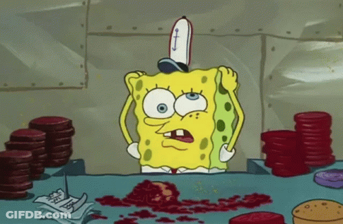 A Cartoon Of Spongebob Wearing A Captain Hat GIF
