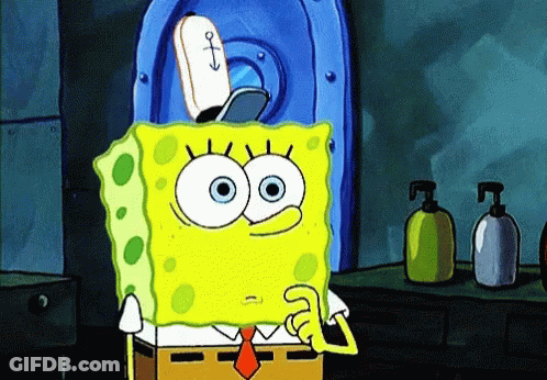 A Cartoon Of Spongebob Wearing A Captain Hat GIF