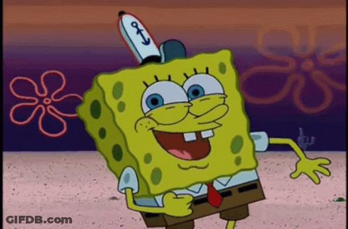 A Cartoon Of Spongebob Wearing A Sailor Hat And Tie GIF