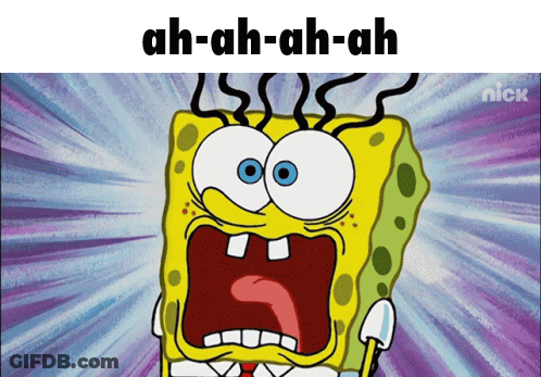 A Cartoon Of Spongebob With A Surprised Look On His Face GIF
