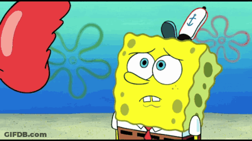 A Cartoon Of Spongebob With An Anchor Hat On GIF