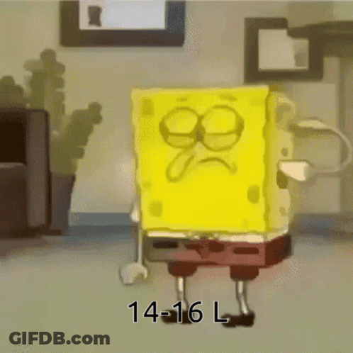 A Cartoon Of Spongebob With The Numbers 14-16 L On The Bottom Right GIF
