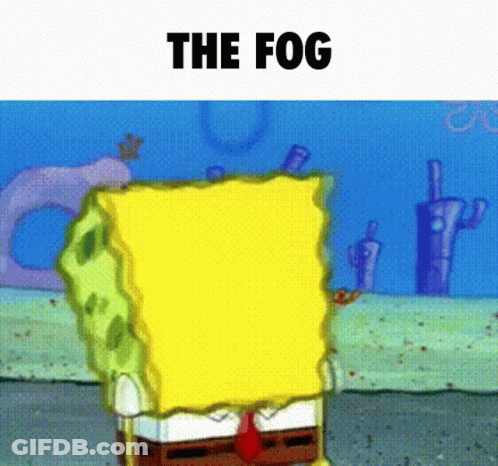 SpongeBob Cartoon With Fog Above GIF