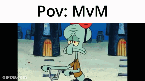 A Cartoon Of Squidward From Spongebob Squarepants Riding A Bike GIF