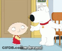 A Cartoon Of Stewie And Brian From Family Guy GIF