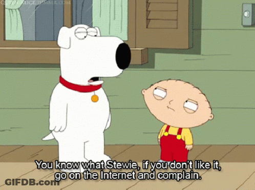 A Cartoon Of Stewie And Brian From Family Guy Talking To Each Other GIF