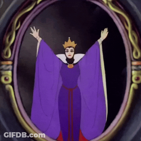 A Cartoon Of The Evil Queen From Snow White And The Seven Dwarfs GIF