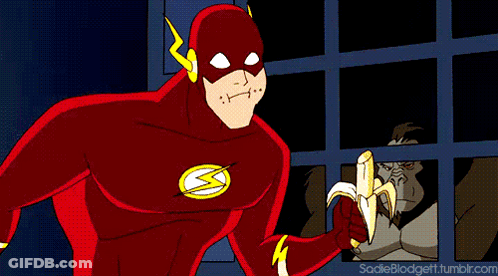 A Cartoon Of The Flash Behind Bars With A Tumblr.com Link GIF