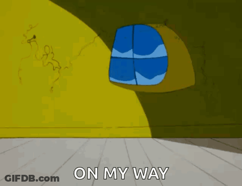 A Cartoon Of The Grinch With The Words On My Way Written Below Him GIF
