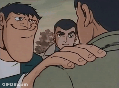 A Cartoon Of Three Men With The Words " Get It Bro " On The Bottom Right GIF