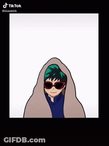 A Cartoon Of Two Boys Wearing Sunglasses And A Blanket With Tiktok Written On The Bottom Right GIF