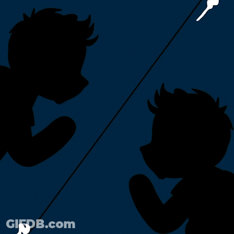 A Cartoon Of Two Dogs Fighting With One Wearing A Shirt That Says Fc On It GIF