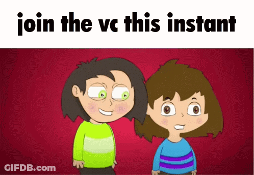 Two Girls Standing Next To Each Other Join VC GIF