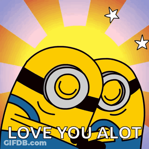 Minions Hugging Love You A Lot GIF