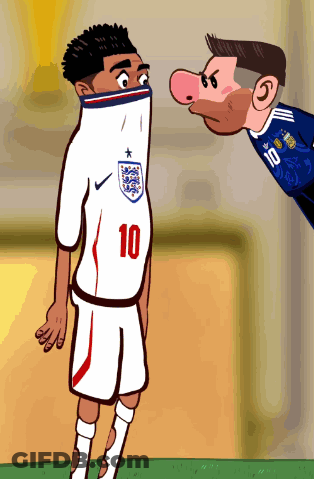 A Cartoon Of Two Soccer Players With One Wearing A Number 10 Jersey GIF