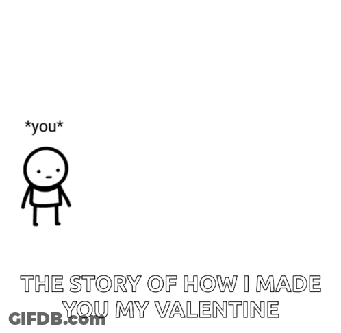 A Cartoon Of Two Stick Figures Standing Next To A Cardboard Box . GIF