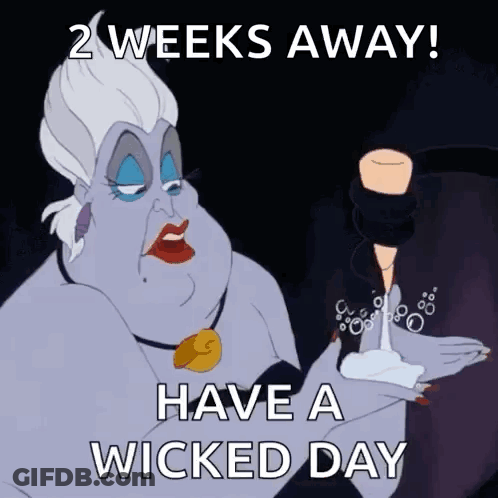 A Cartoon Of Ursula From The Little Mermaid Says Have A Wicked Day .. GIF