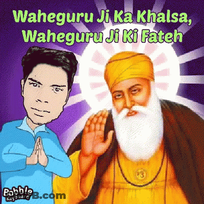 A Cartoon Of Waheguru Ji Ka Khalsa GIF
