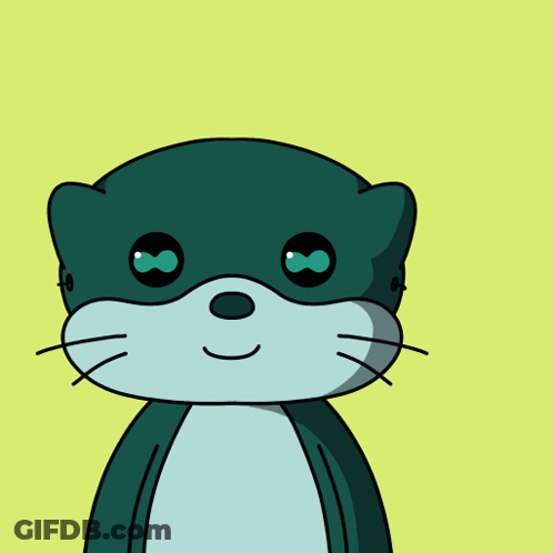 A Cartoon Otter Is Crying While Holding Another Otter 'S Head GIF