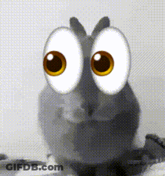 A Cartoon Owl With Big Eyes Is Looking At Something GIF
