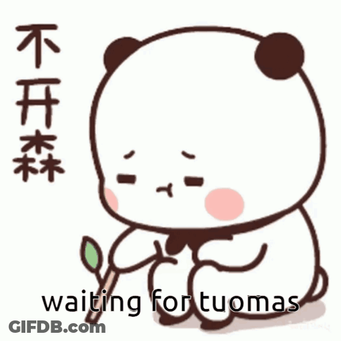A Cartoon Panda Bear Is Holding A Leaf And Waiting For Fortunas GIF