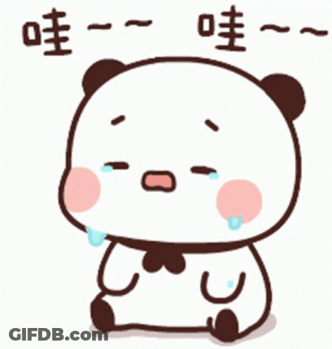 A Cartoon Panda Bear With Chinese Writing On It GIF