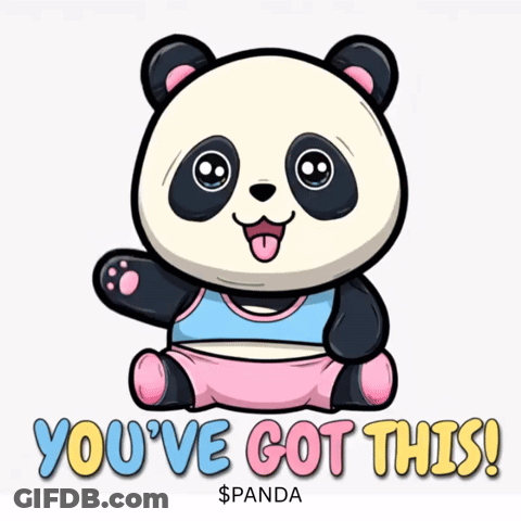 A Cartoon Panda Bear With The Words You 'Ve Got This GIF
