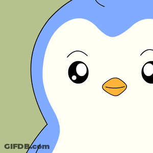 A Cartoon Penguin Holding A Red Uno Card GIF