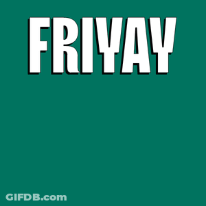 A Cartoon Penguin Is Dancing In Front Of The Word Friway GIF