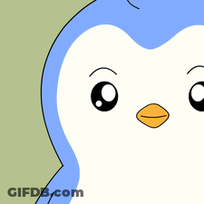 A Cartoon Penguin Is Holding A Red Uno Card With Two Arrows Pointing In Opposite Directions GIF