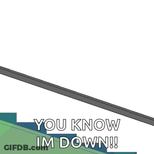 A Cartoon Penguin Is Laying On A Pole With The Words You Know Im Down Written Below It GIF