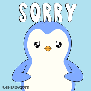Sad Cartoon Penguin Saying Sorry GIF