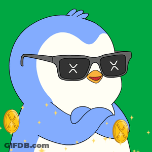 A Cartoon Penguin Wearing Sunglasses With A X On Its Face GIF