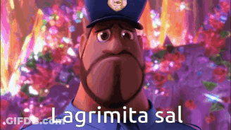 A Cartoon Police Officer Says Lagrimita Sal GIF