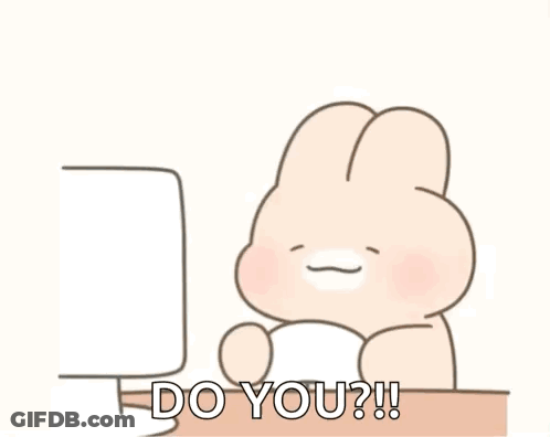 A Cartoon Rabbit Is Singing Into A Microphone While Another Rabbit Holds A Tambourine . GIF
