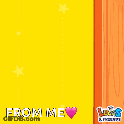 A Cartoon Rabbit With A Pink Bow On Her Head And The Words From Me On The Bottom GIF