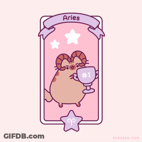 A Cartoon Ram Holding A Trophy That Says # 1 On It GIF