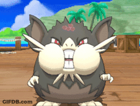 A Cartoon Rat With A Big Mouth Is Standing On A Wooden Floor GIF