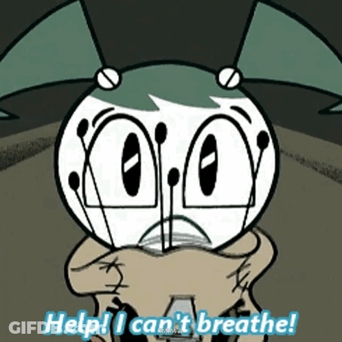 A Cartoon Says Help I Can T Breathe GIF