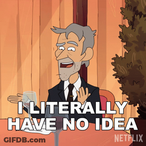 A Cartoon Says I Literally Have No Idea Netflix GIF