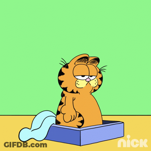 A Cartoon Says Monday Moves In A Mysterious Way And Has Garfield In A Box GIF